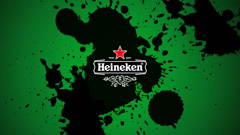 Heineken Logo on Green — Bold