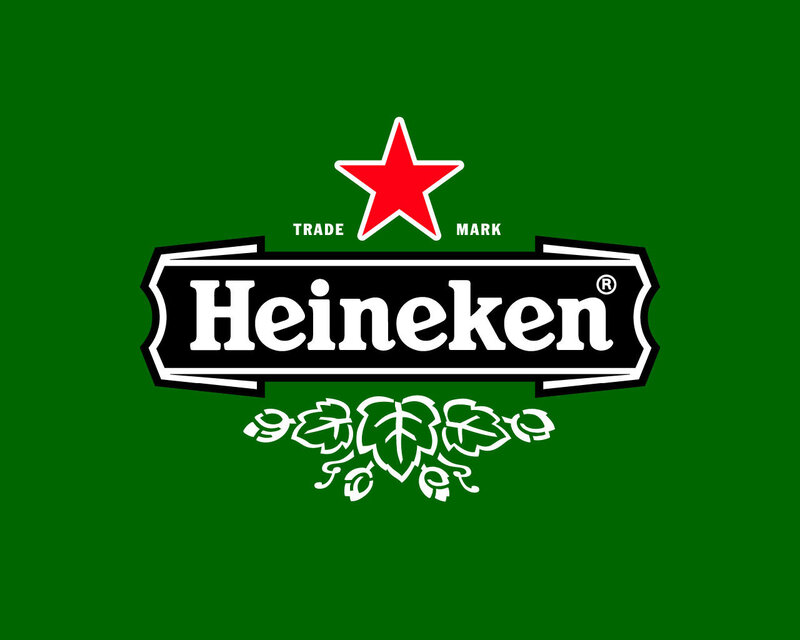 Heineken logo on green