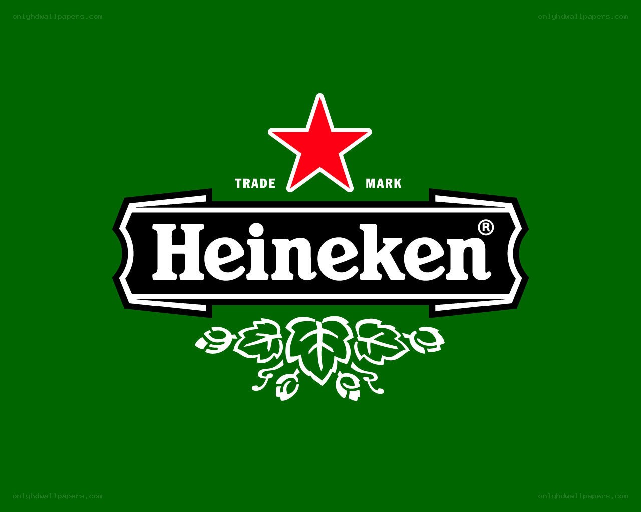 Heineken logo on green