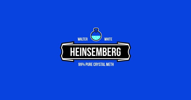 Heisenberg Logo — Blue, Bold