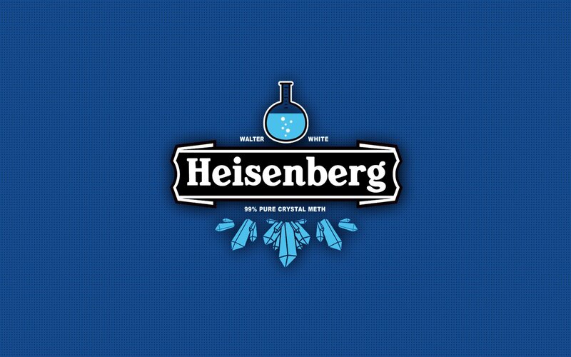 Heisenberg Logo — Blue, Serious, Vector Art, Flask, Crystals