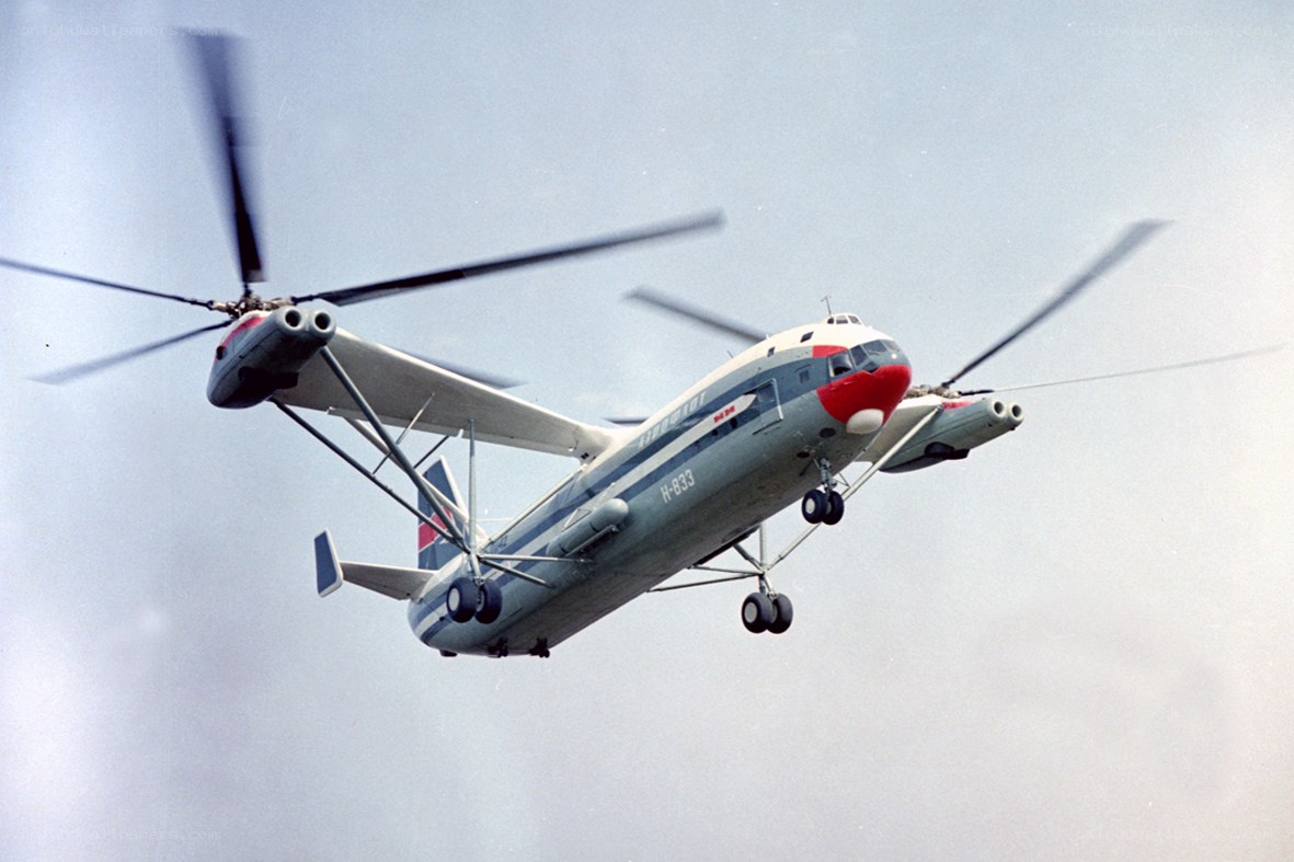 Helicopter aircraft in flight