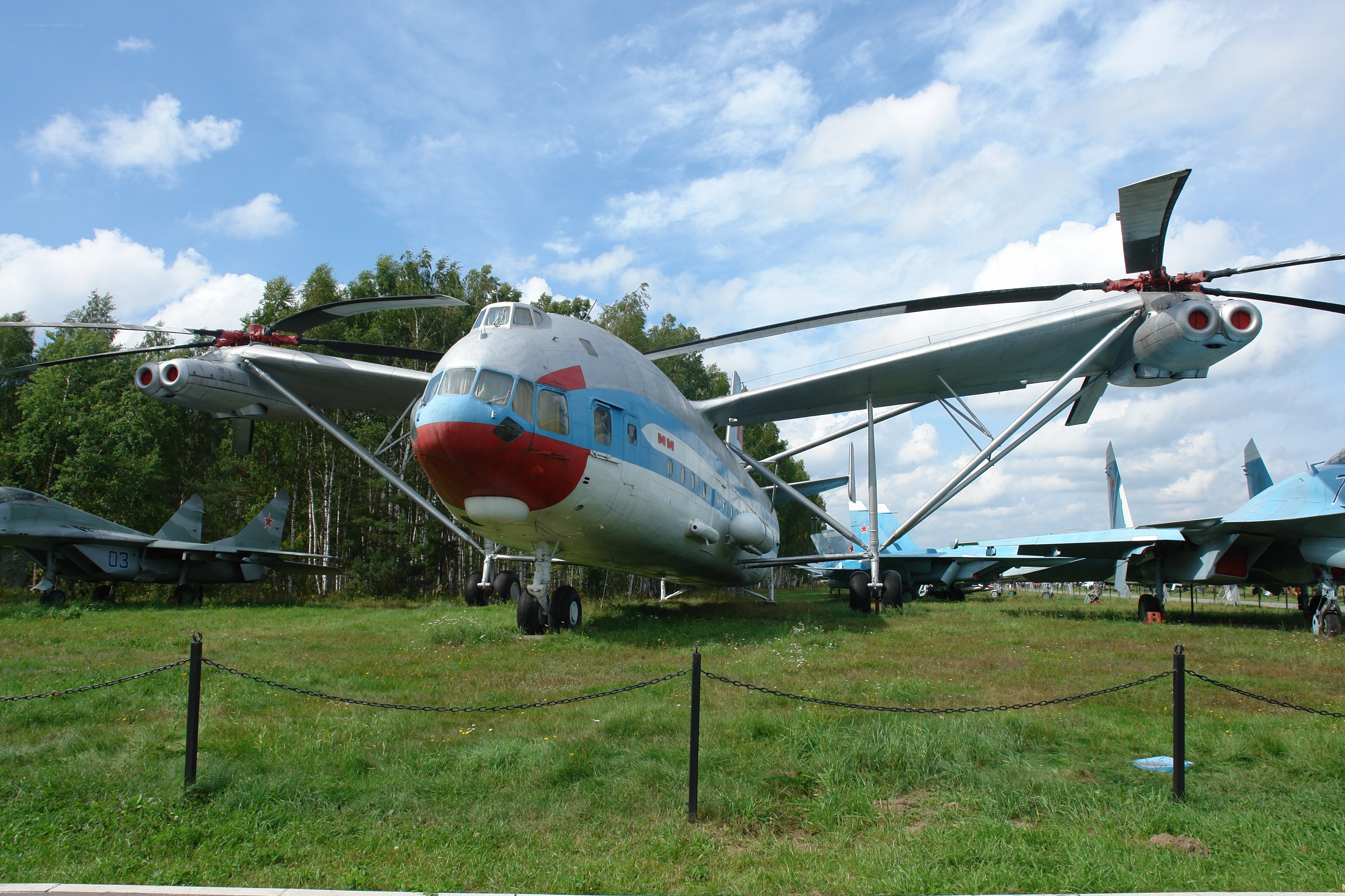 Helicopter aircraft on display