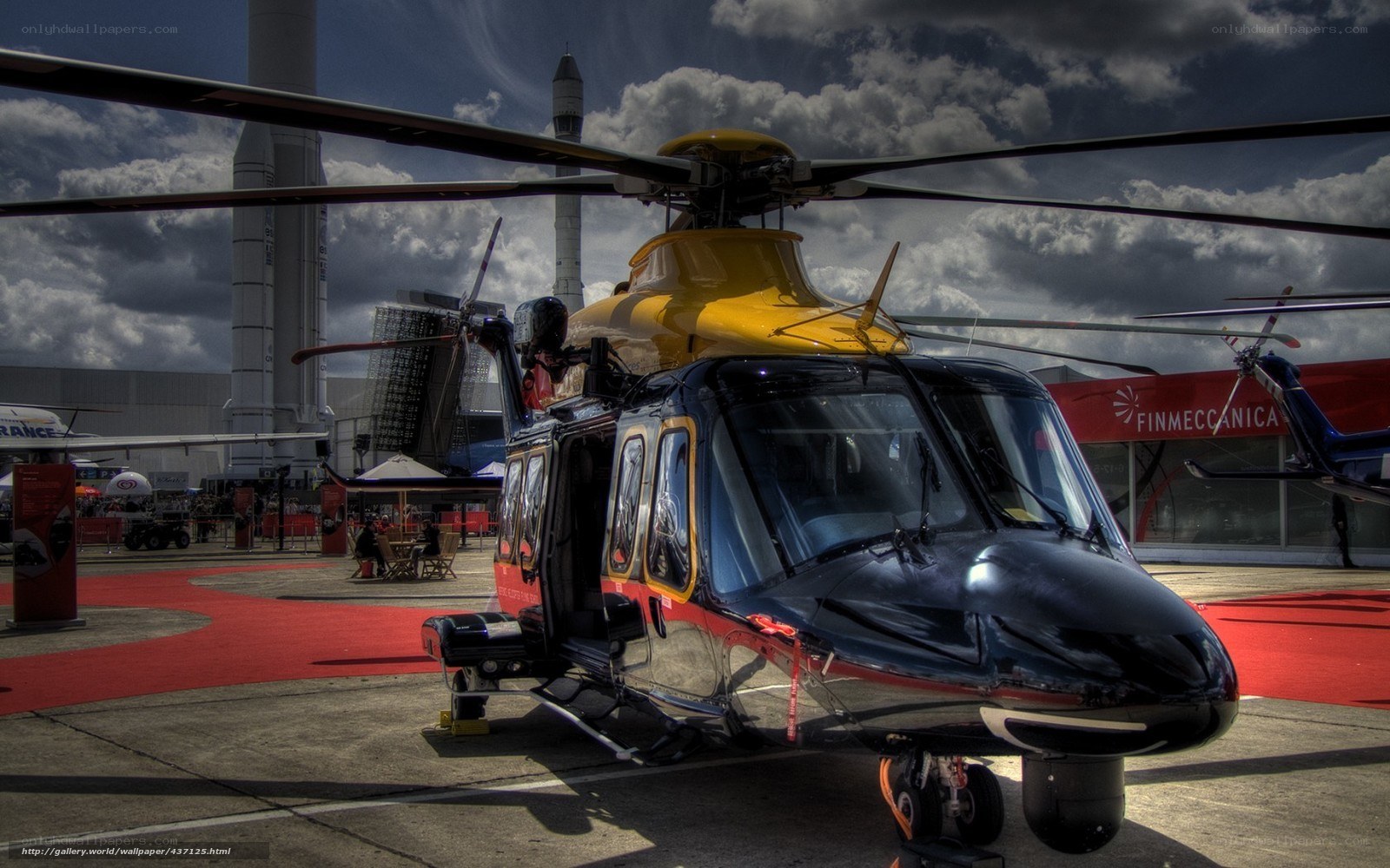 Helicopter at airshow display
