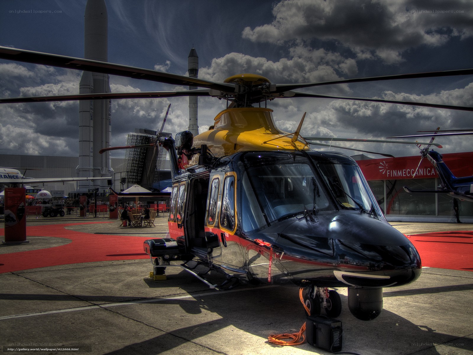 Helicopter at an airshow