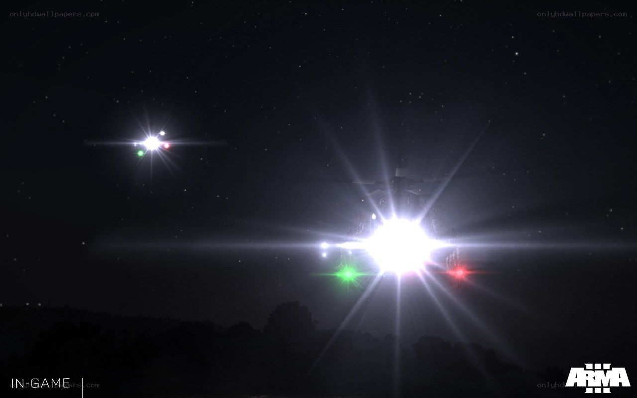 helicopter at night in-game