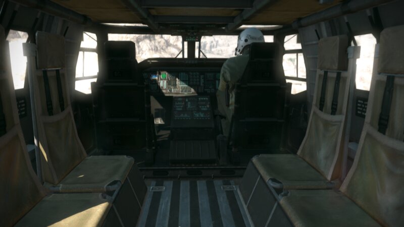 Helicopter Cockpit Interior — Green