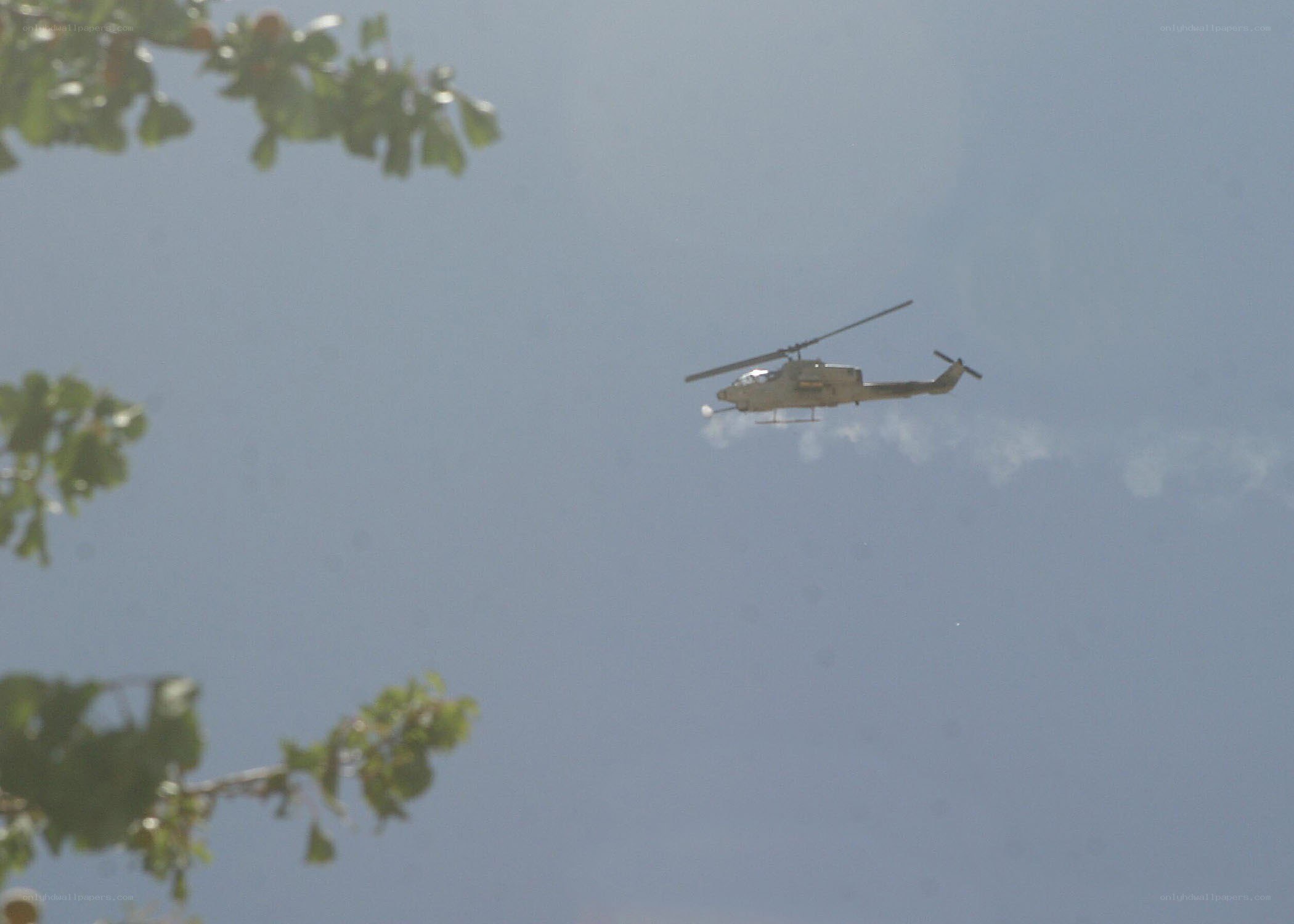 Helicopter flying in the sky