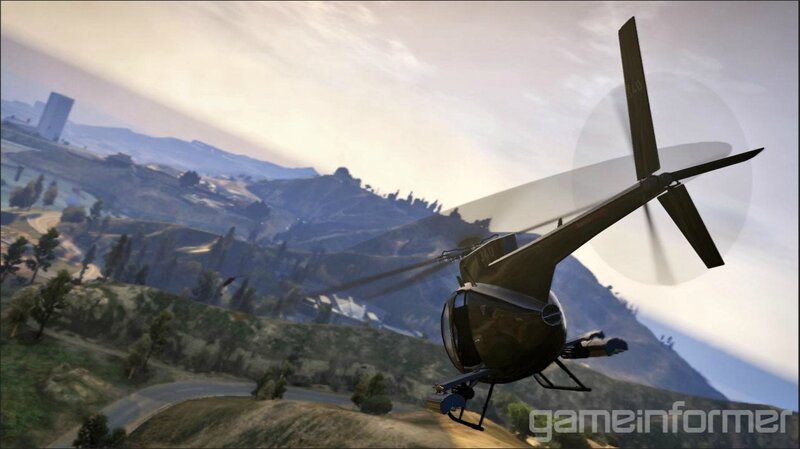 Helicopter Flying over Hills — Green