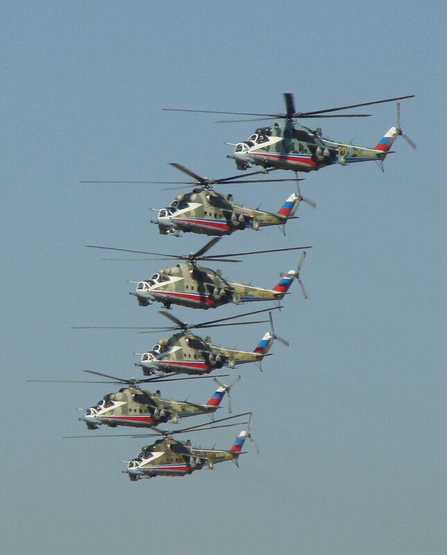 Helicopter formation in flight