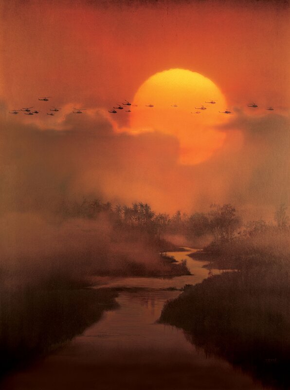 Helicopter Formation over River
