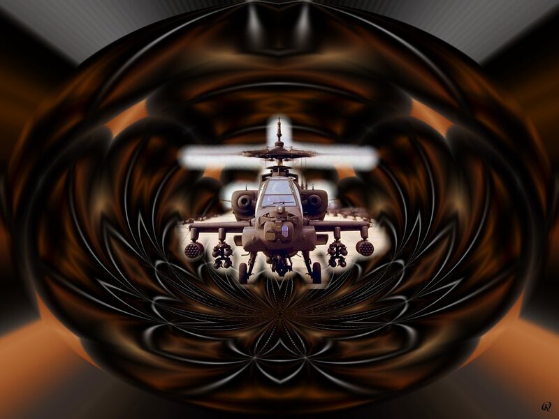 Helicopter in a vortex