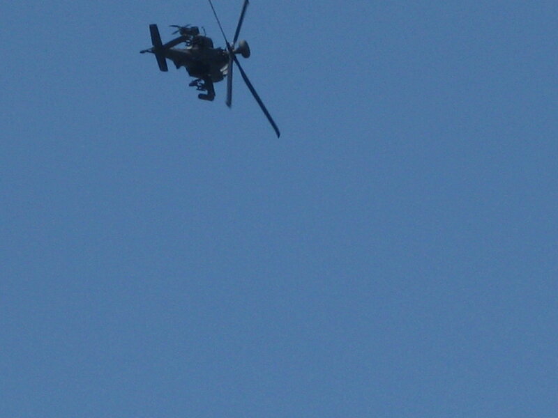 helicopter in blue sky