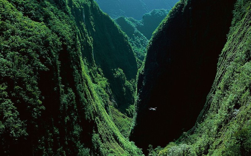 Helicopter in Canyon