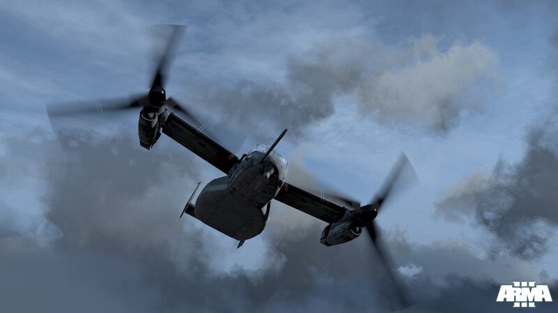 helicopter in cloudy sky