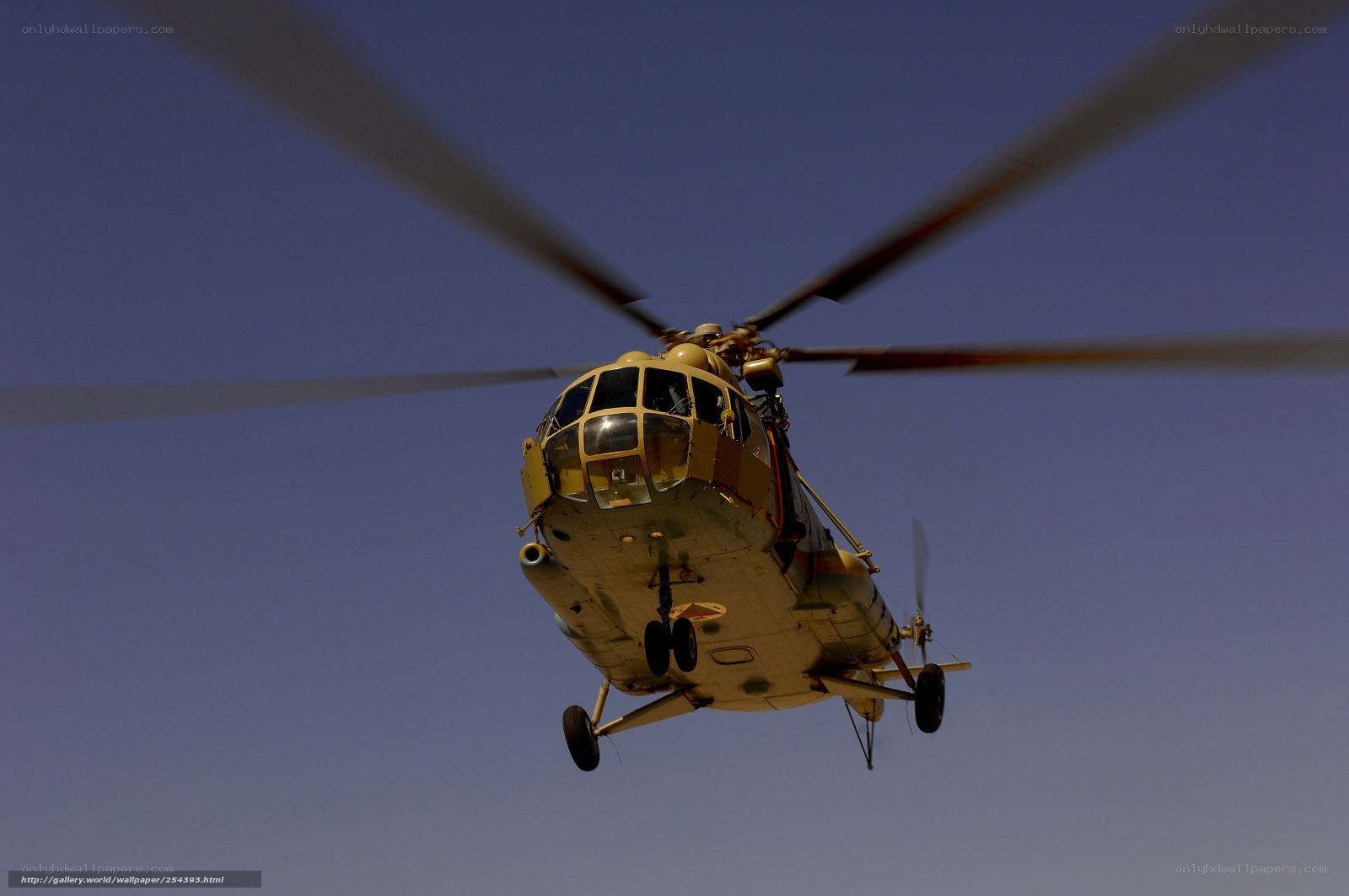 Helicopter in flight