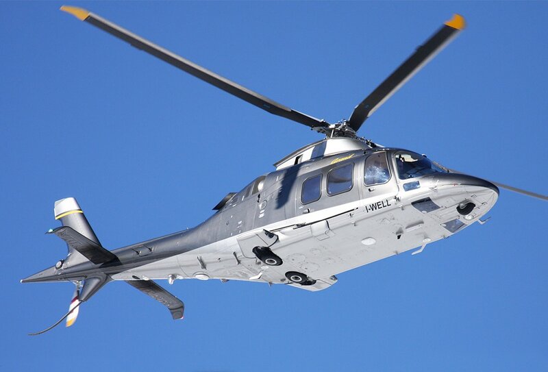Helicopter in Flight — Blue, Clear