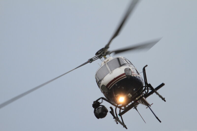 Helicopter in Flight — Gray, Neutral