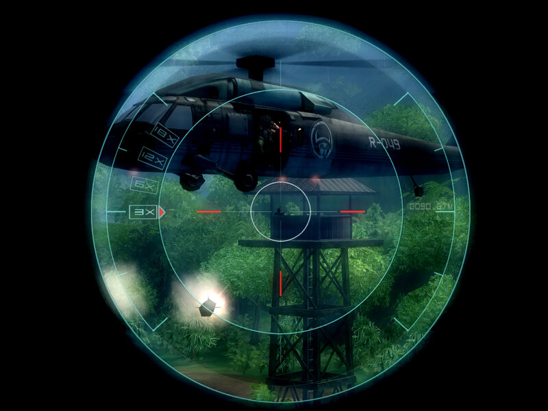 Helicopter in Jungle — Green
