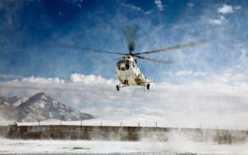 Helicopter in Snow