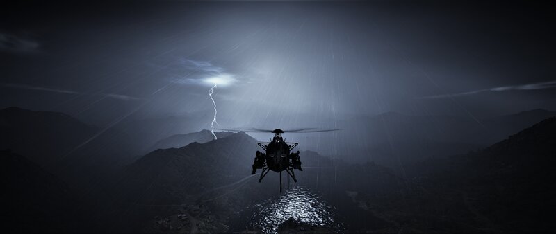 Helicopter in Storm