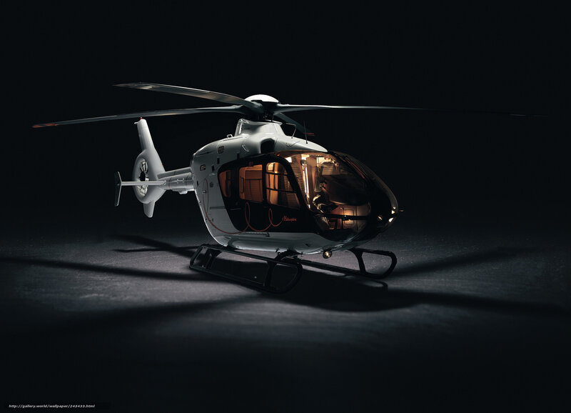 Helicopter in studio lighting