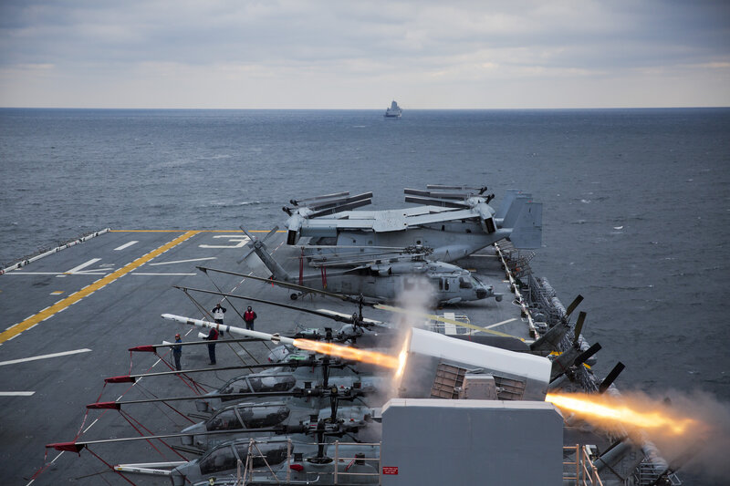 Helicopter Launch from Ship