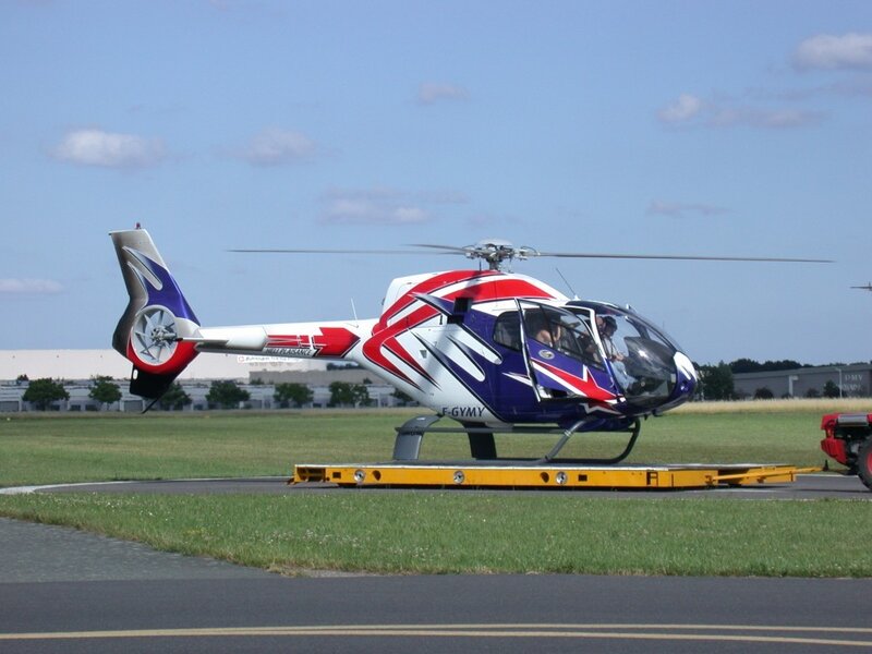Helicopter on a tarmac