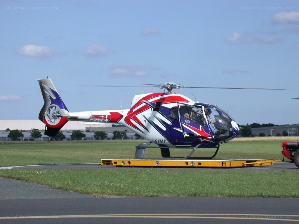 Helicopter on a tarmac
