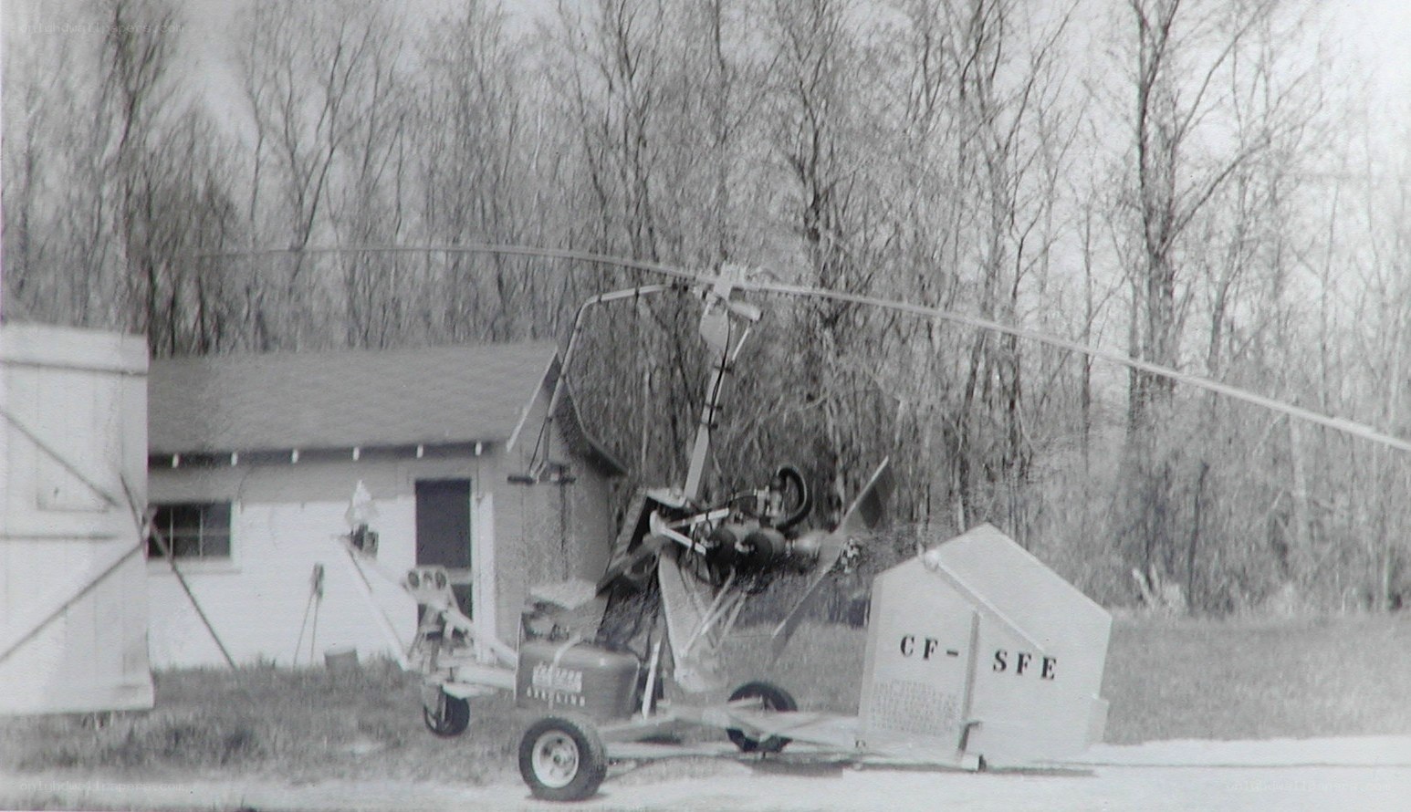 helicopter on a trailer