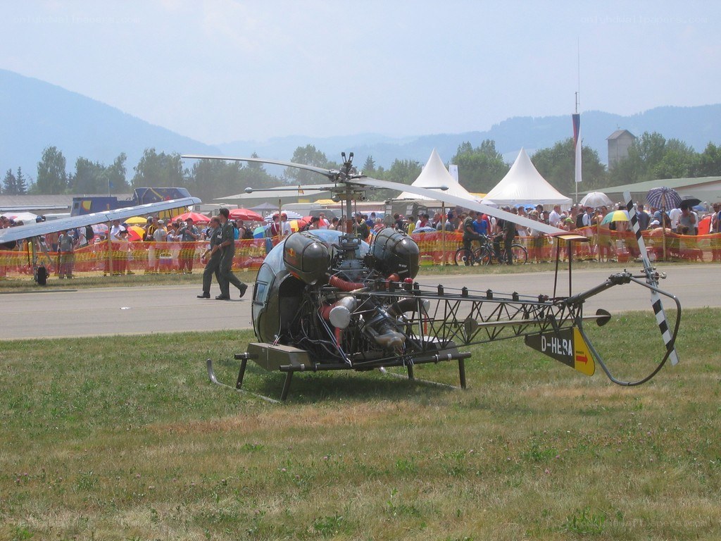 Helicopter on display at airshow