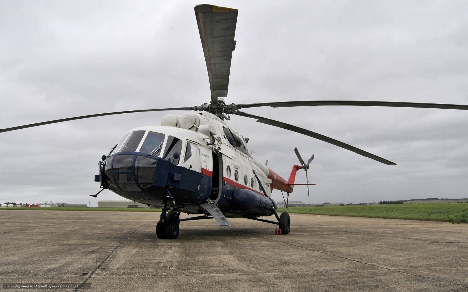 Helicopter on tarmac