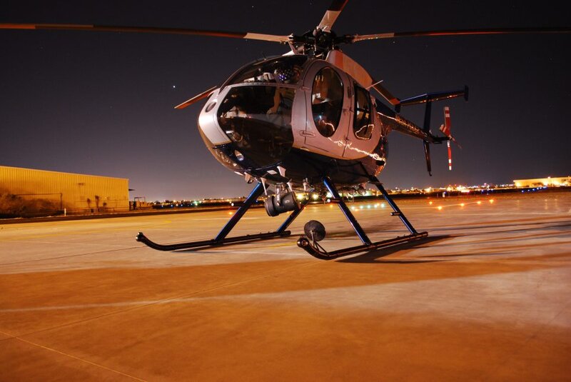 Helicopter on Tarmac — Black