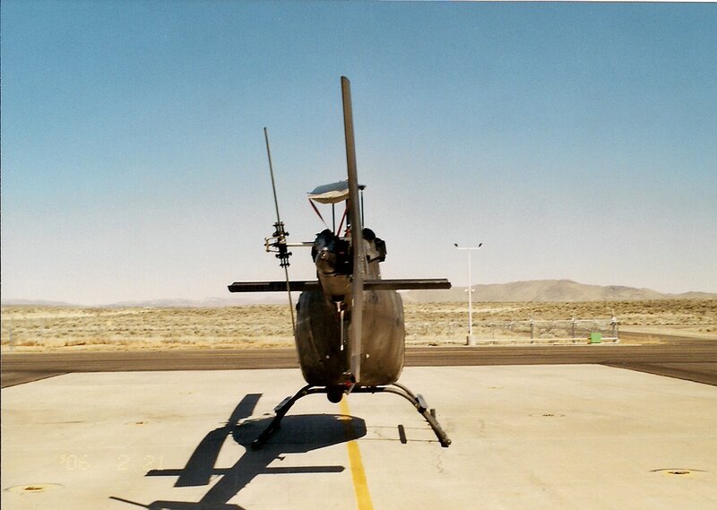 Helicopter on Tarmac — Blue