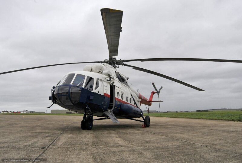Helicopter on tarmac