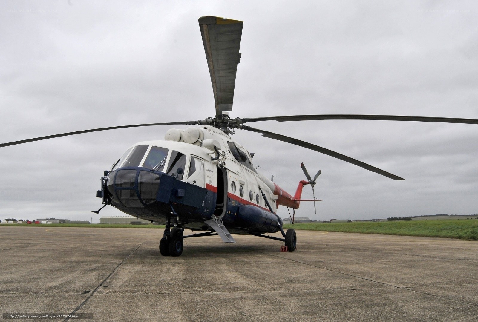 Helicopter on tarmac