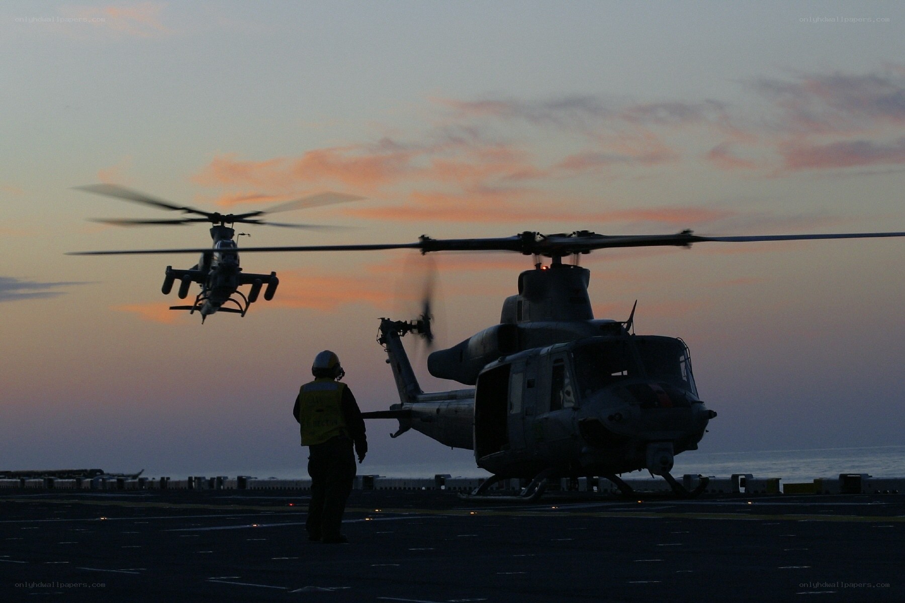 Helicopter operations at dusk