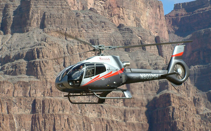 Helicopter over Canyon — Brown