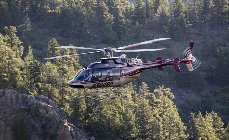 Helicopter over Forest