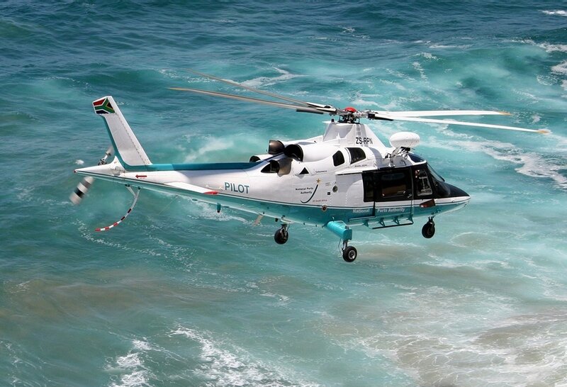 Helicopter over Ocean — Blue, Dynamic