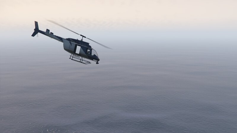 Helicopter over Ocean
