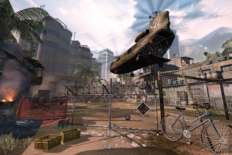 Helicopter over Urban Area