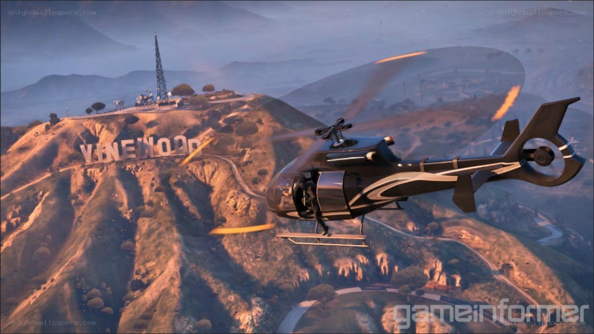 Helicopter over Vinewood Hills