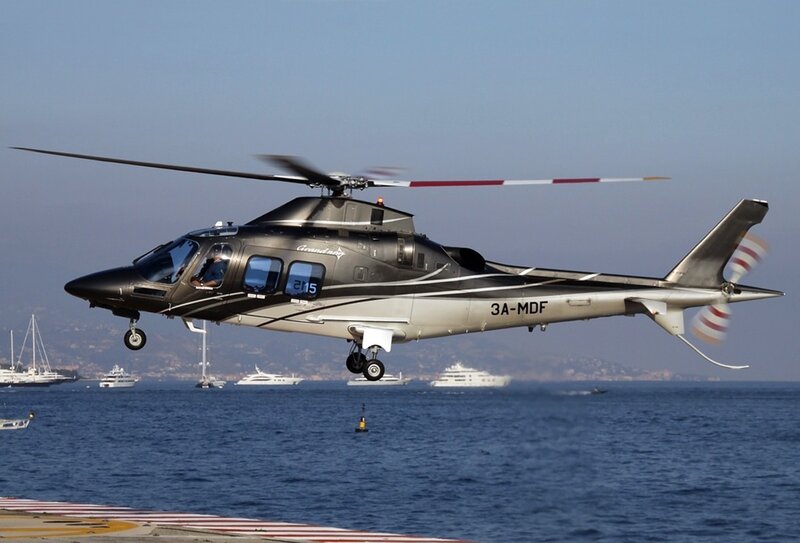 Helicopter over Water — Blue