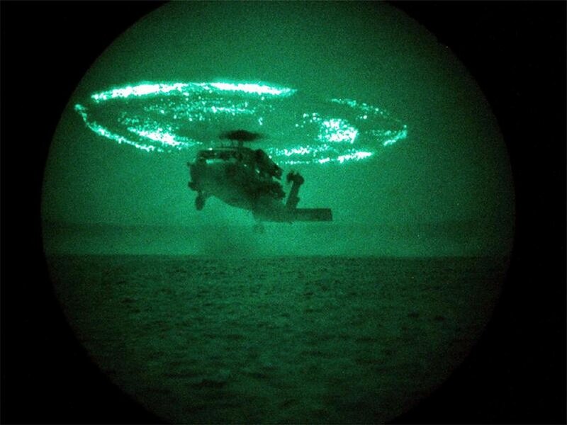 Helicopter over Water