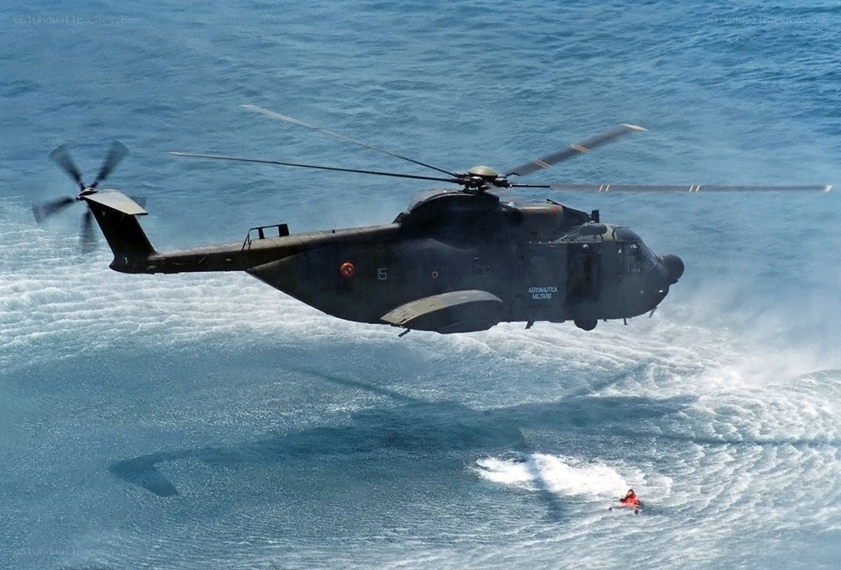 Helicopter rescue at sea