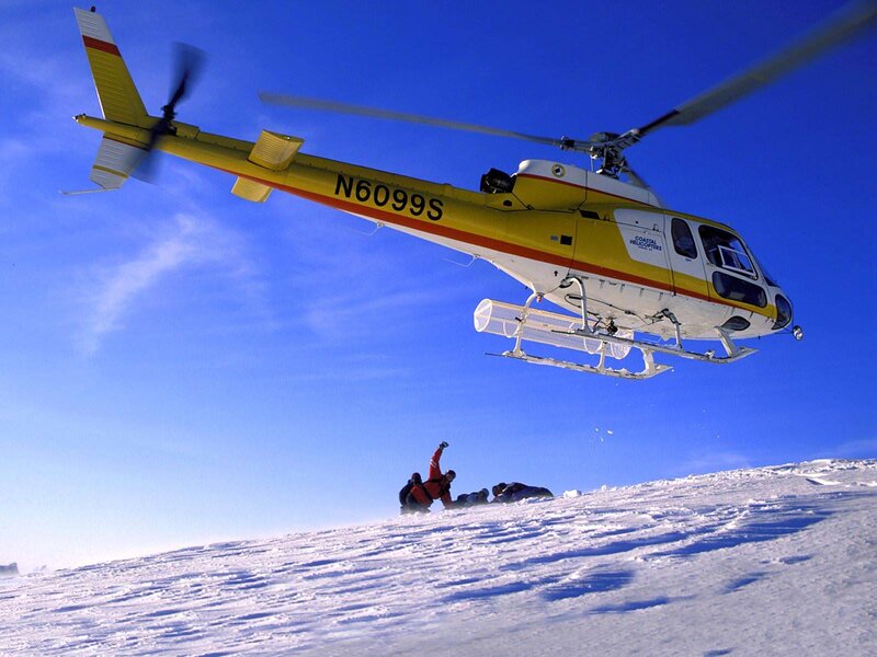 Helicopter Rescue in Snow