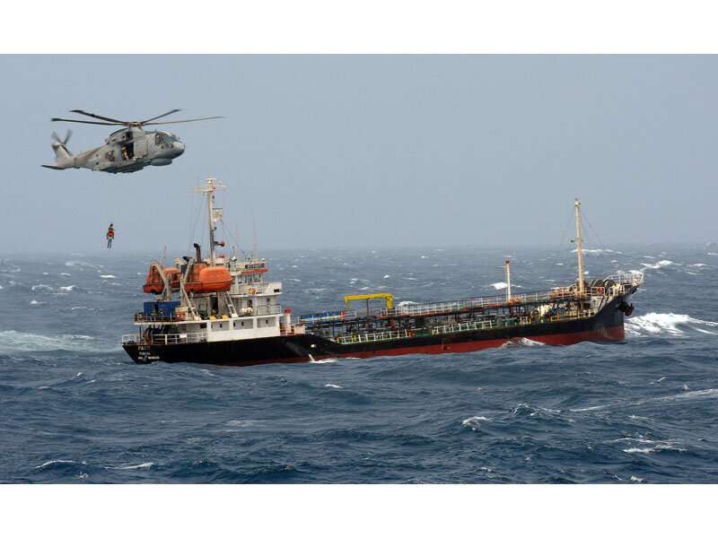 Helicopter Rescuing Person