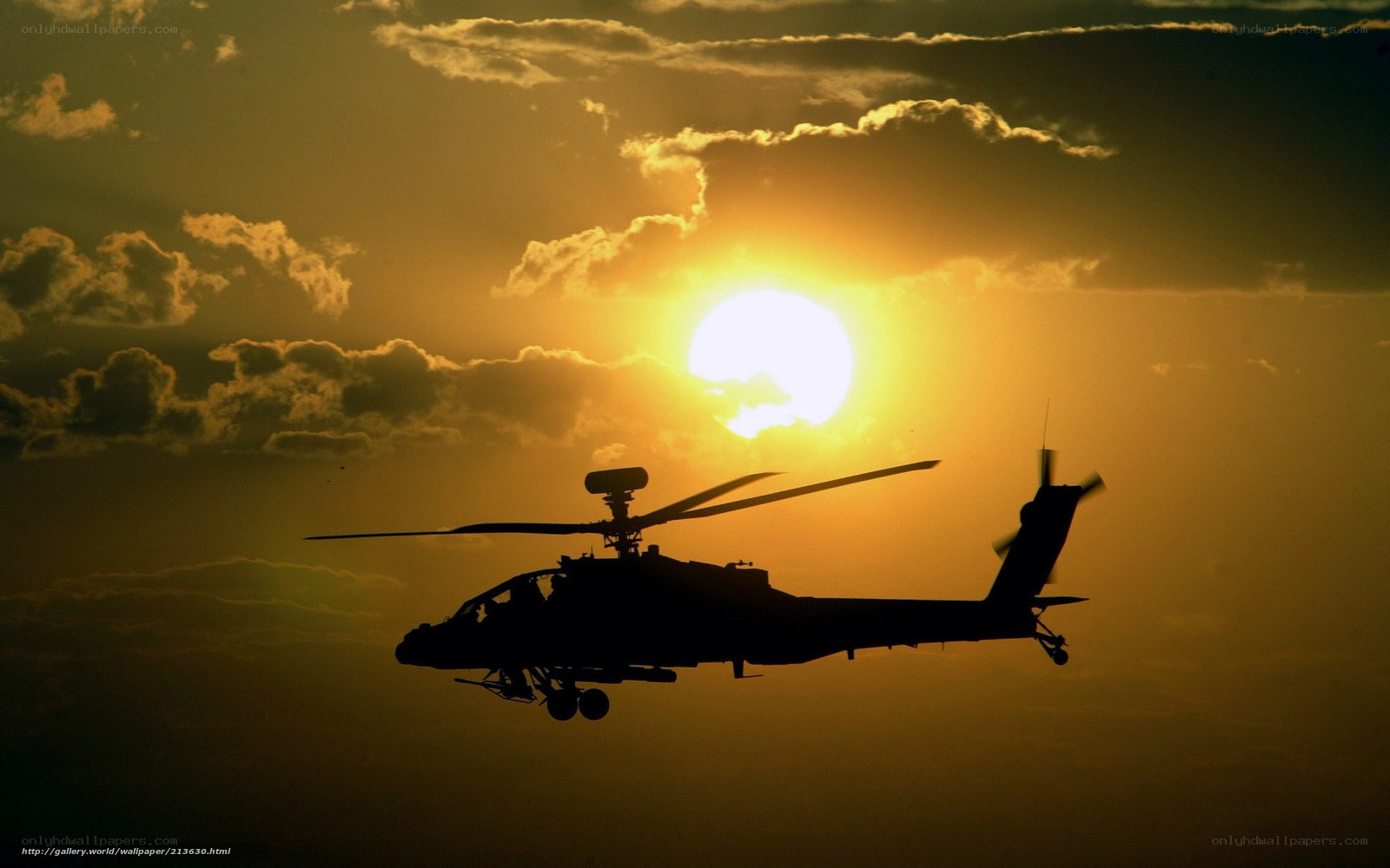 helicopter silhouette at sunset