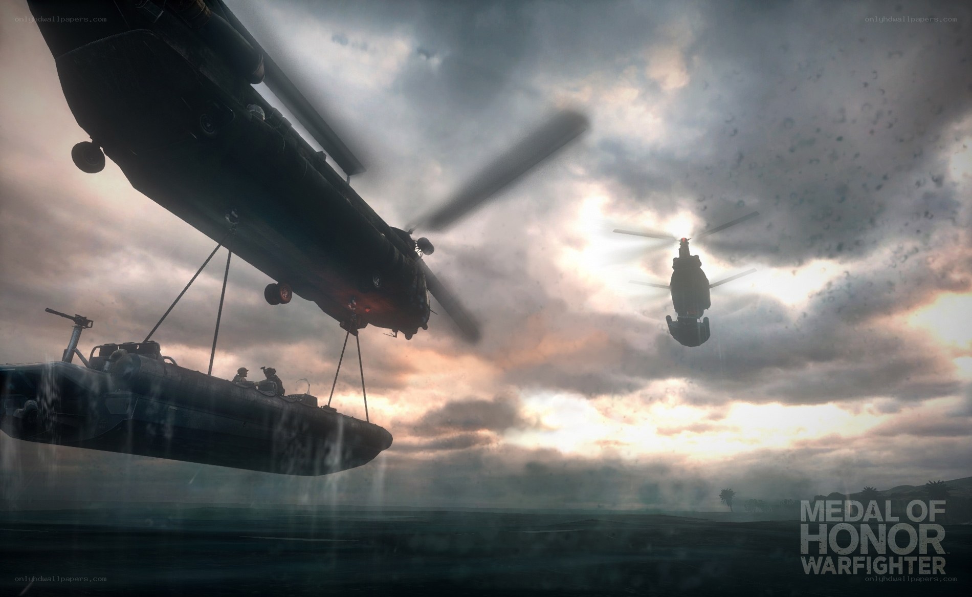 Helicopter transport over ocean